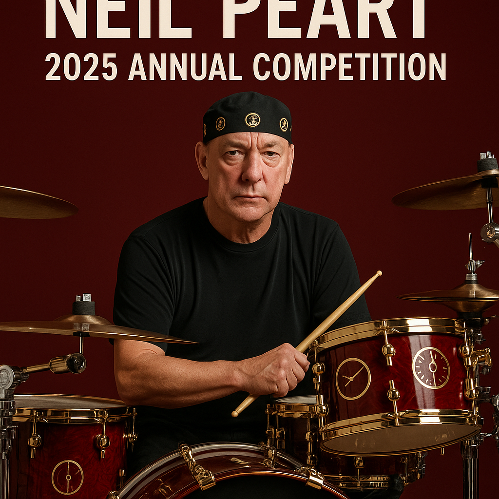 Good news, the Neil Peart drums, 2025 annual competition is out for upcoming drummers.
