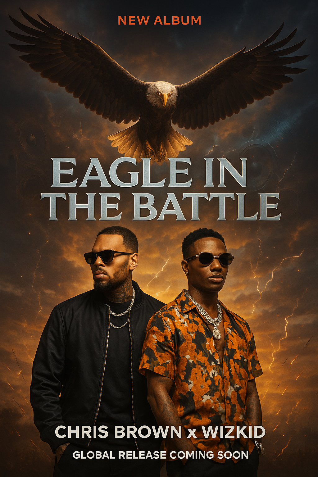 Chris Brown Shocks Fans with Announcement of New Album “Eagle in the Battle” Featuring Afrobeat Star Wizkid — Release Date Sparks Frenzy Across the Globe.