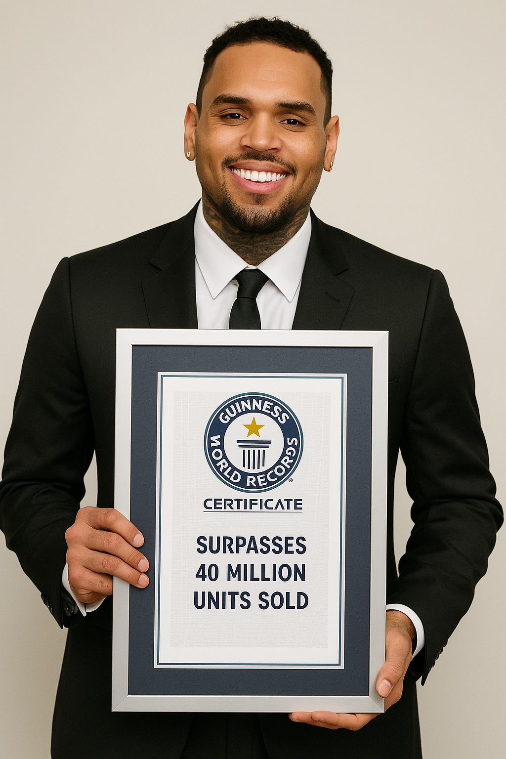 Chris Brown Secure Guinness World Record for Over 40 Million Units Sold with Their Total Global Sales.
