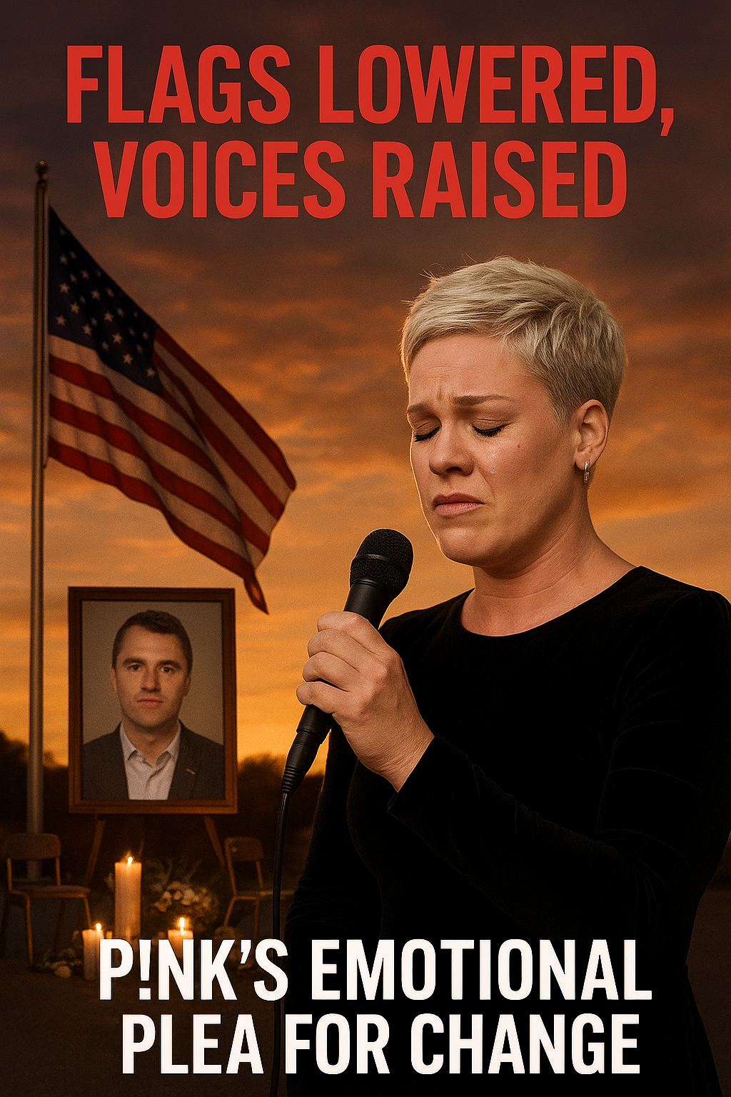The flag was lowered to honor Charlie Kirk, but P!nk’s emotional call for murdered schoolchildren sparked a storm — fans are demanding answers and change.