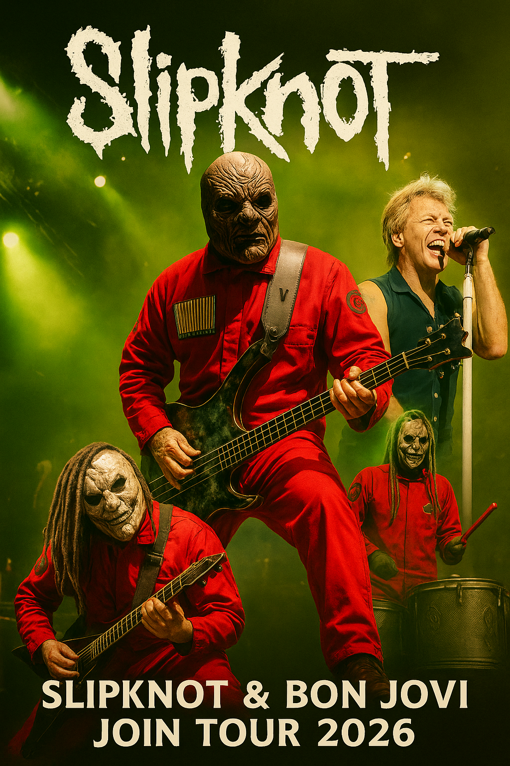 Iconic Collision: Slipknot and Bon Jovi to Share the Stage on 2026 Tour.