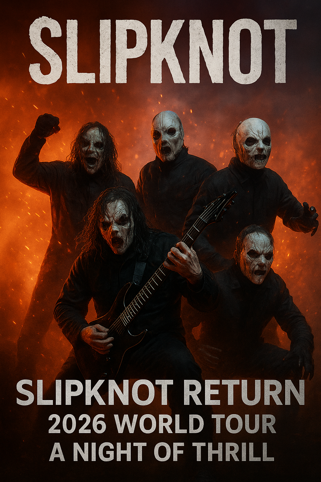 SLIPKNOT SET TO IGNITE STAGES WORLDWIDE WITH THEIR 2026 TOUR COMEBACK.