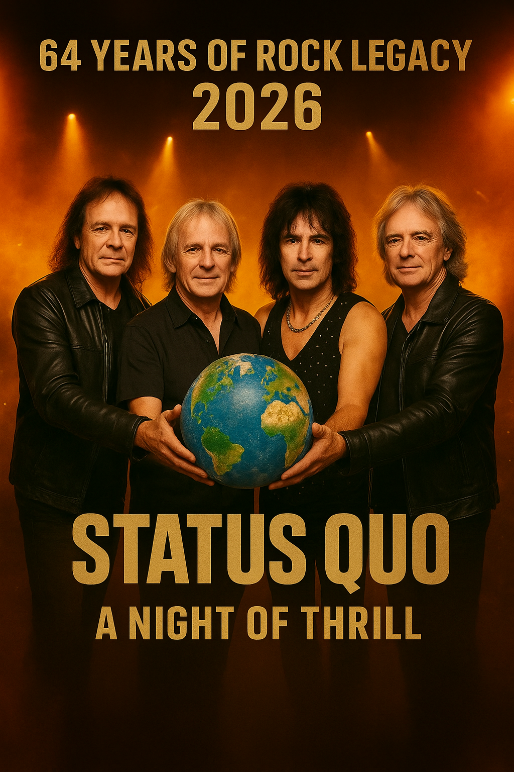 IT’S OFFICIAL: STATUS QUO Announces 2026 World Tour to Celebrate 64 Years of Rock Legacy