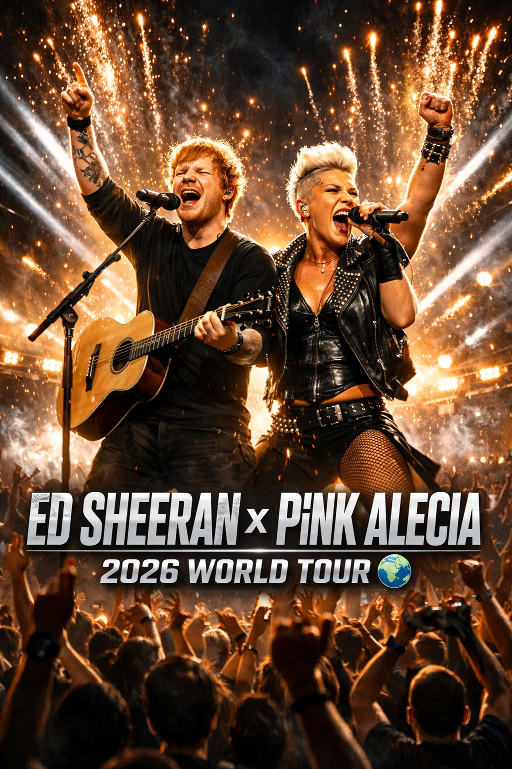 Hip-hop Meets Pop: ED SHERAN & P!NK ALECIA Unite for Explosive 2026 World Tour.