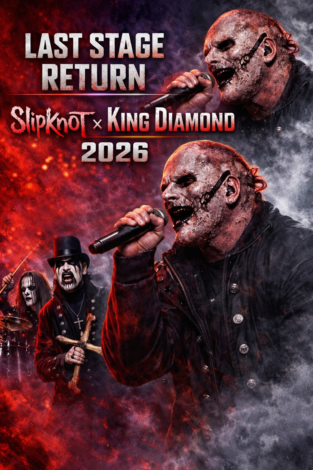 Corey Taylor Takes Command: Slipknot × King Diamond Ignite the 2026 Last Stage Return