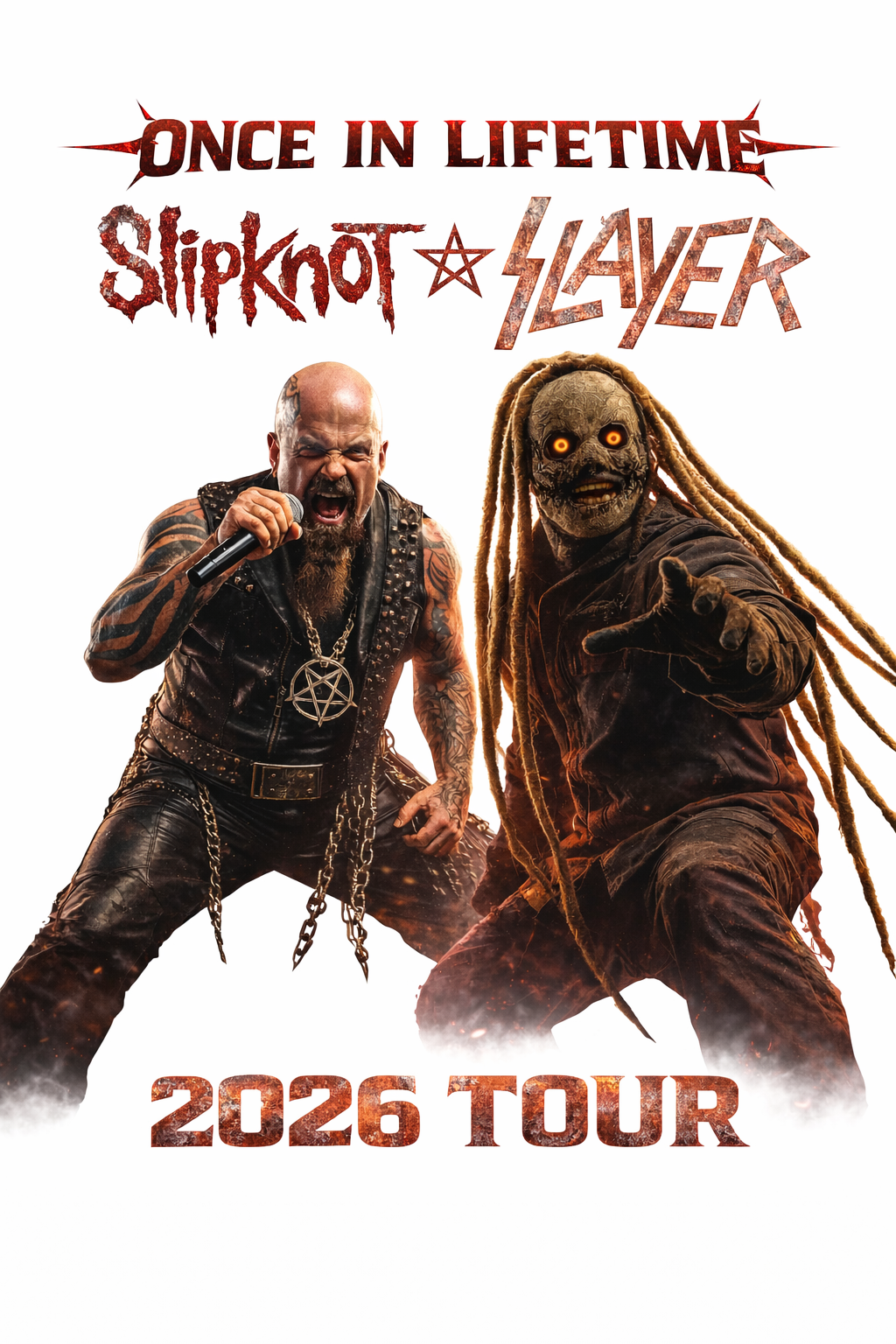 A Night of Chaos Awaits as Slipknot & Slayer Reunite For 2026 World Tour.