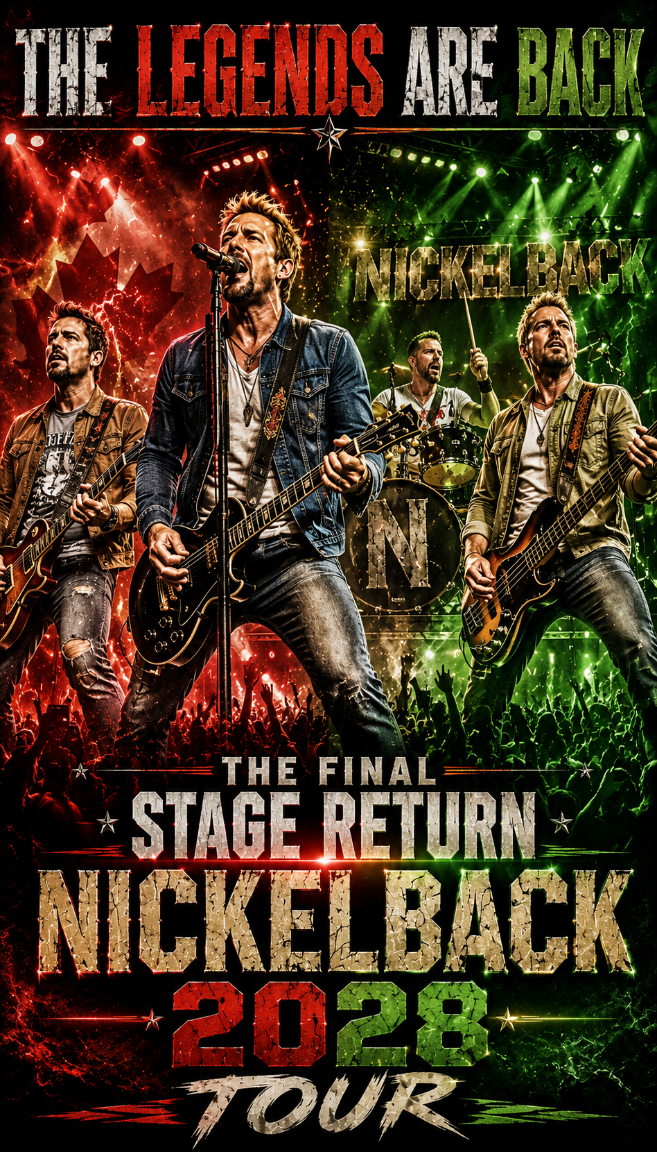 Nickelback Returns to the Spotlight with a Powerful 2028 Revival