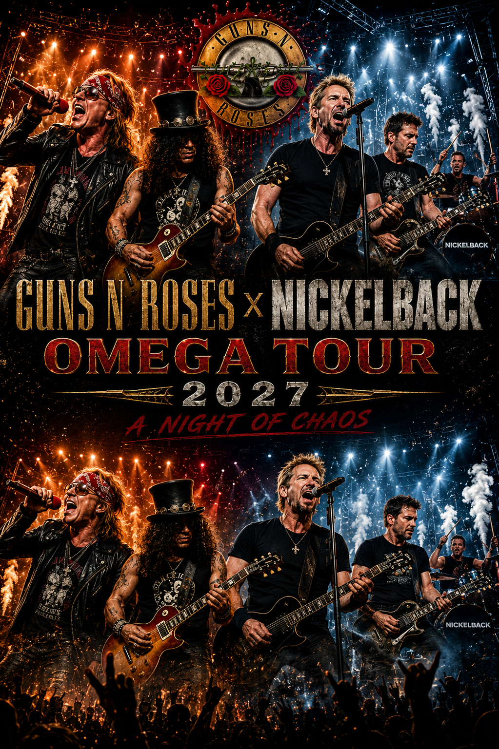 Rock Legends Collide: Nickelback × Guns N’ Roses Spark Global Buzz for 2026 Shows.