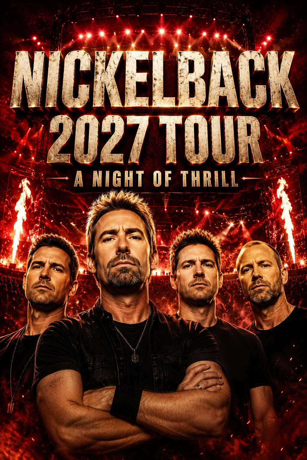 Nickelback has finally announced their electrifying 2027 tour.