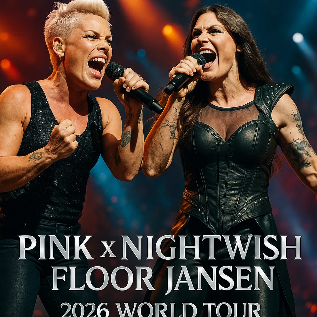 Symphonic Meets Pop: Pink × Floor Jansen × Nightwish Unite for Explosive 2026 World Tour.