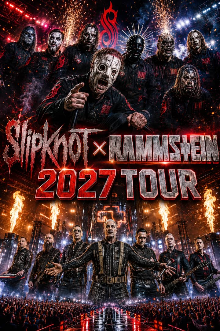 METAL TITANS UNITE: SLIPKNOT AND RAMMSTEIN ANNOUNCE THE MASSIVE 2027 WORLD TOUR.
