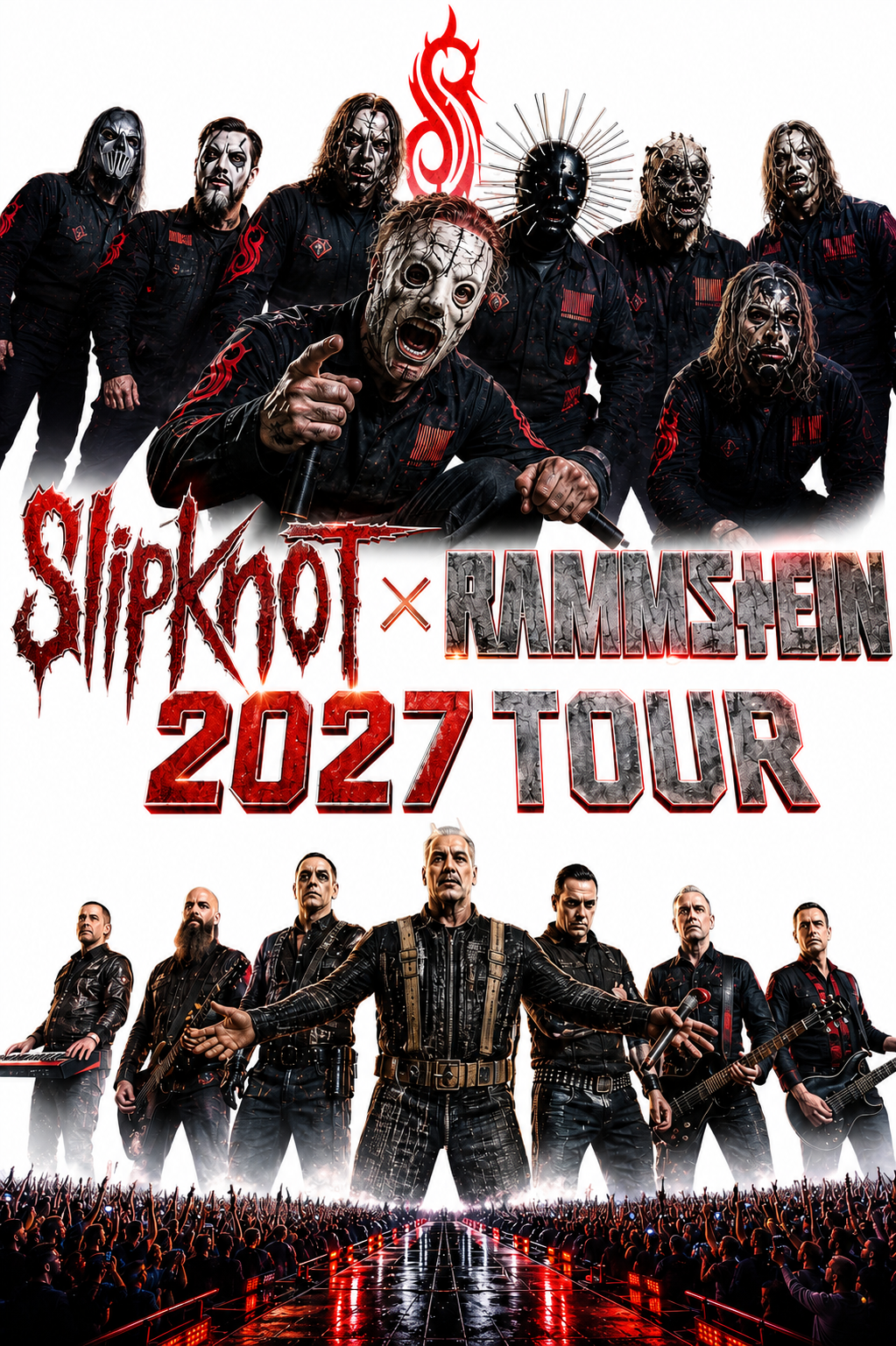 METAL MAYHEM ERUPTS: Slipknot × Rammstein Unleash the Explosive 2027 World Tour.