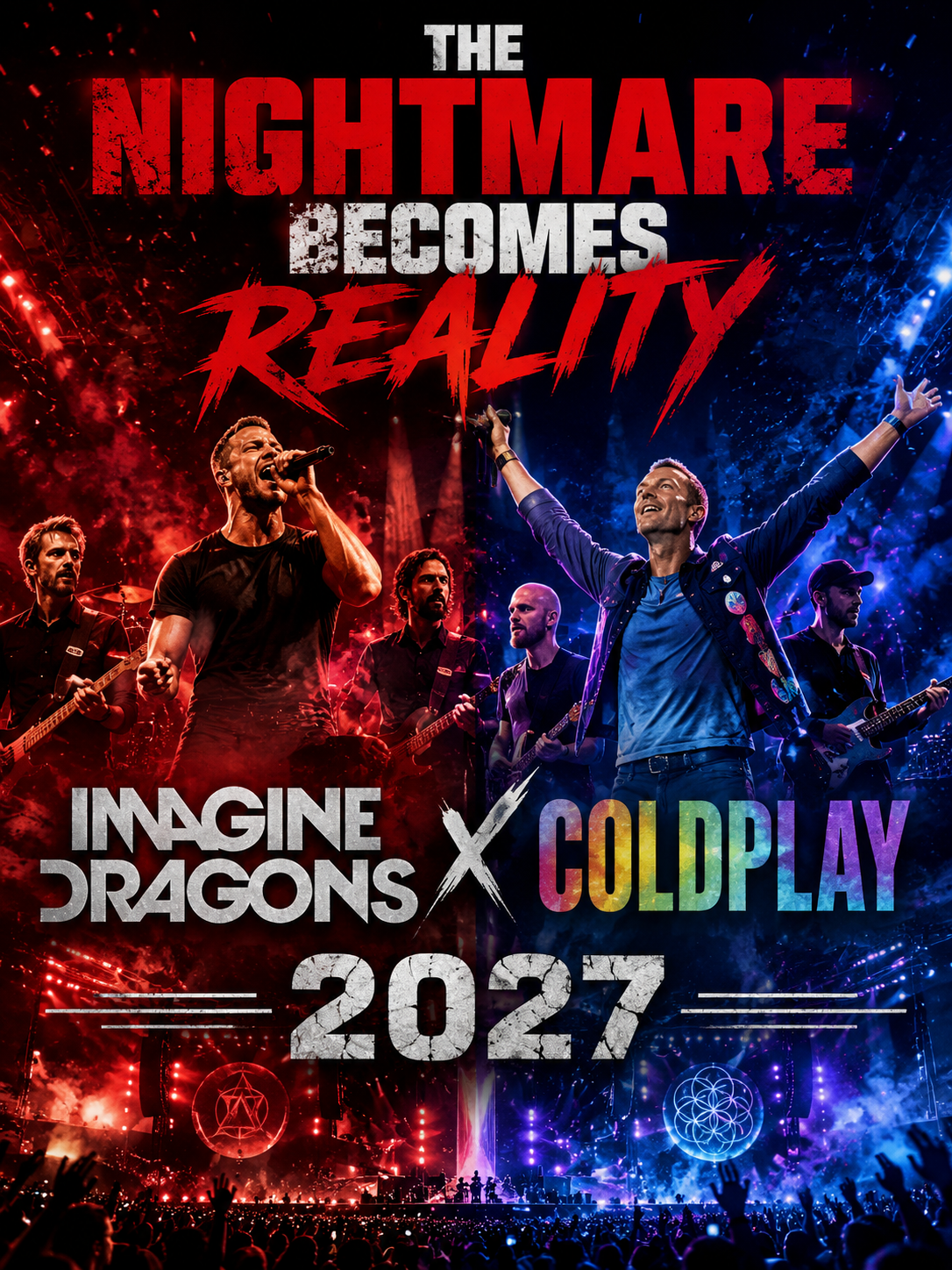 The Nightmare Becomes Reality: Imagine Dragons × Coldplay set to share same stage.