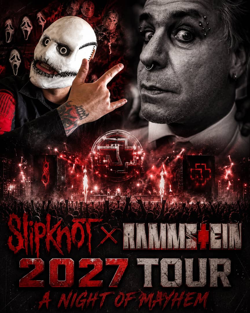 Metal Giants: Slipknot × Rammstein are back with 2027 Tour, a stage reunion.